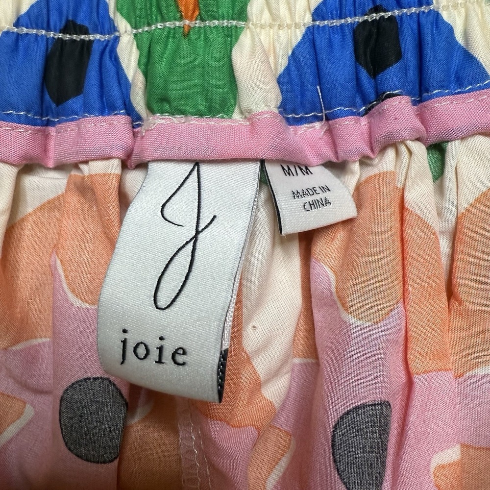 Joie High Waisted Colorful Tropical Printed Voluminous Maxi Skirt M 100% Cotton - Picture 4 of 7
